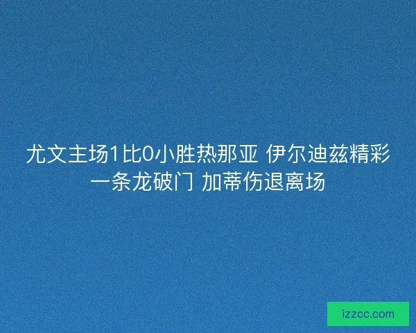 尤文主场1比0小胜热那亚 伊尔迪兹精彩一条龙破门 加蒂伤退离场
